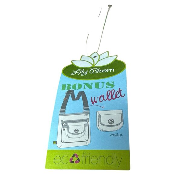 NWT Lily Bloom Raking It Pattern Crossbody Purse + Bonus Wallet Eco-Friendly - Picture 4 of 4